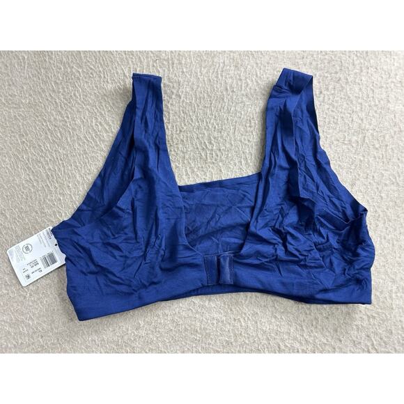 Jockey Air Soft Touch Bralette Sz XL Blue Wireless Stretch Scoop Neck New - Picture 6 of 8